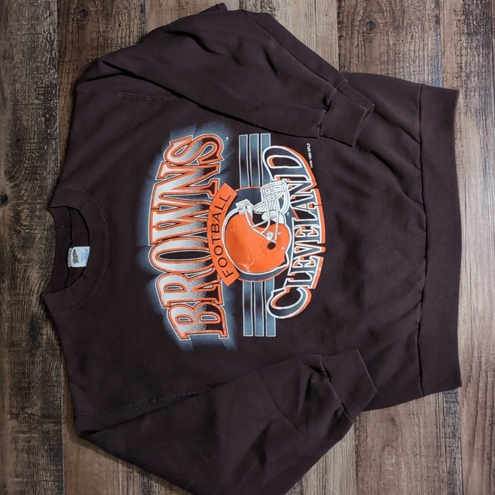 Vintage 1994 Trench Cleveland Browns Sweatshirt Crewneck Graphic Size Large